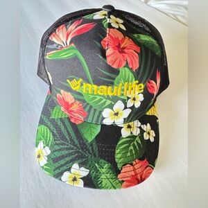 Maui Life Floral Trucker Hat. NWOT - New Without Tags. Never Worn. Adjustable